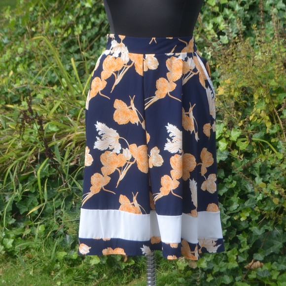 Modcloth Jessy B 2X Floral A-Line Midi Skirt - Picture 1 of 4